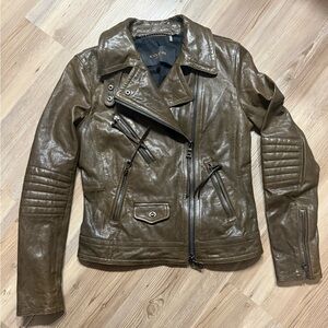 Vintage Coach Moto Leather Biker Jacket size XS